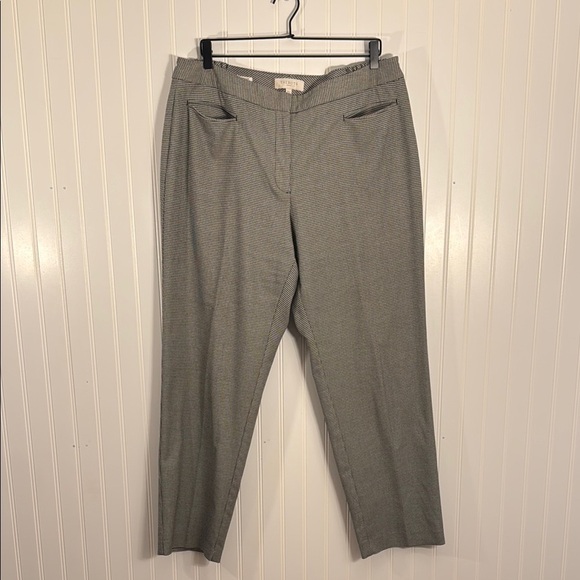 Talbots Women’s Heritage Houndstooth Dress Pants Size 16w 29 Inch Inseam - Picture 2 of 13